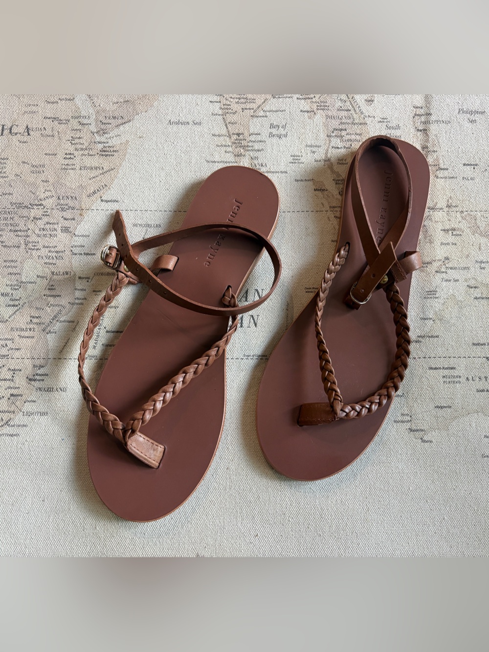 Jenni Kayne Leather Mila Sandal Size 40/9 (9.5) Saddle - Picture 3 of 14
